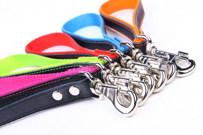 K064 Leather Nylon Leash